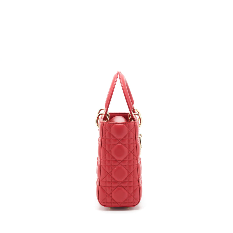 Dior Small Lady Dior Lambskin Red LGHW