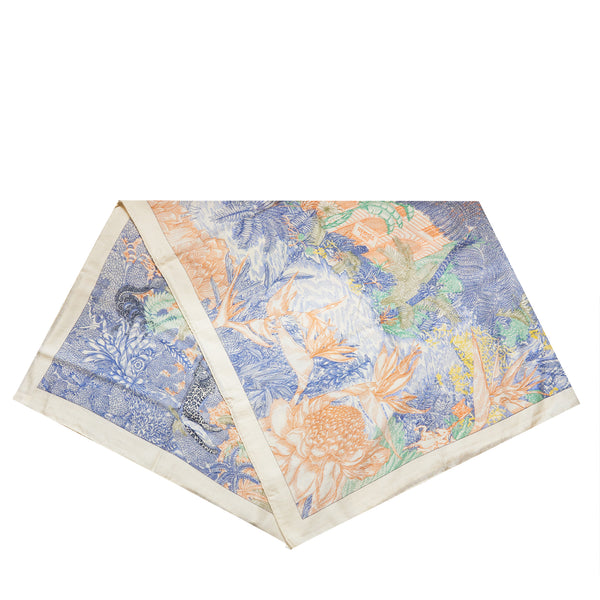 Hermes 140cm Cashmere And Silk Scarf Faubourg Tropical