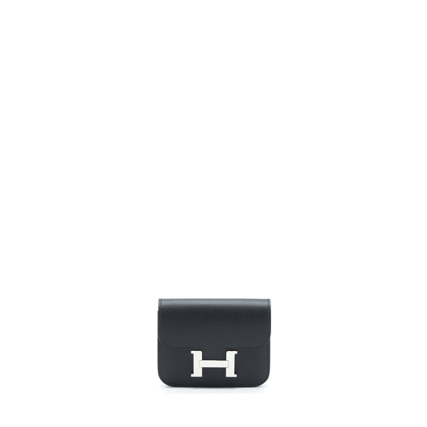 Hermes Constance Slim Epsom Black SHW Stamp U