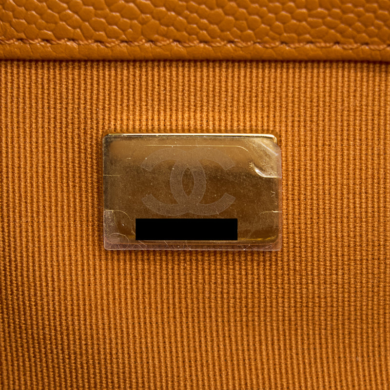 Chanel Small Boy Bag Caviar 21A NC630 Caramel LGHW (Microchip)