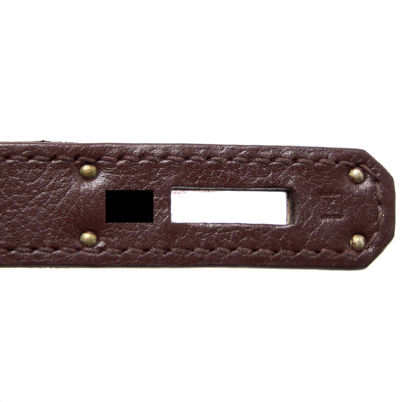 Hermes Birkin 35 Evergrain Bordeaux SHW Stamp Square K