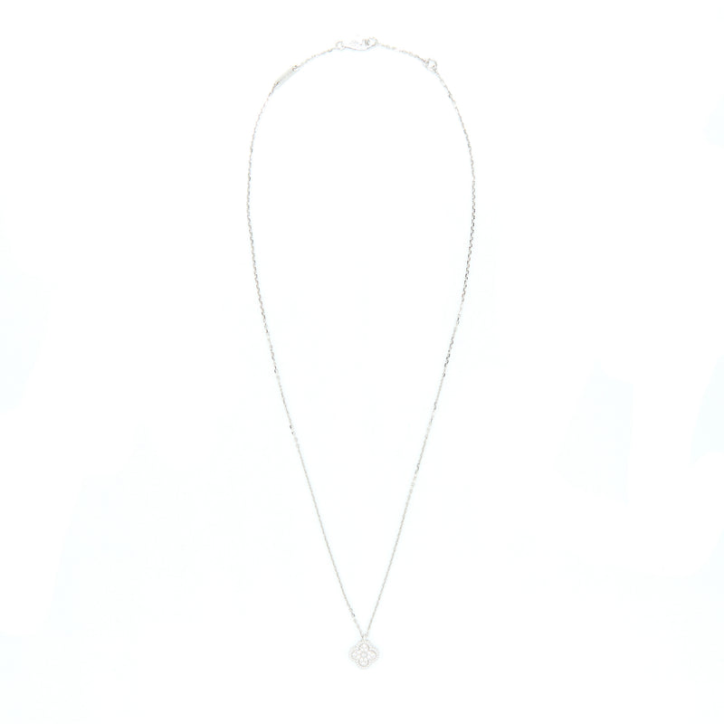 Van Cleef & Arpels Sweet Alhambra Pendant White Gold Diamonds