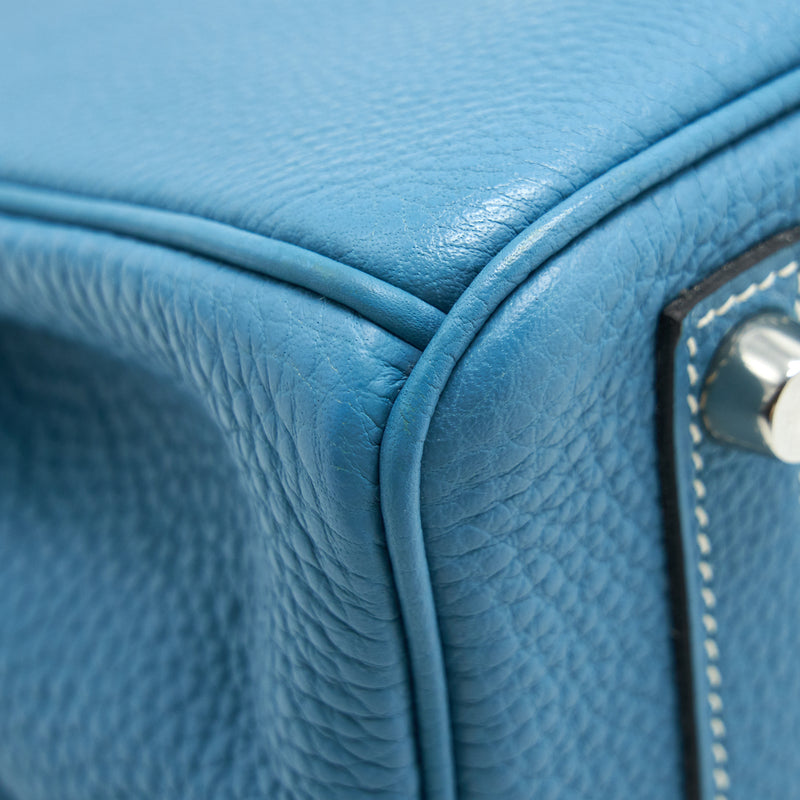 Hermes Birkin 25 Togo Blue Jeans SHW Square L