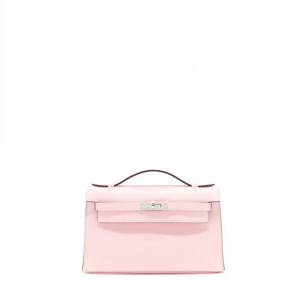 Hermes Kelly Pochette Swift 3Q Rose Sakura SHW Stamp Z