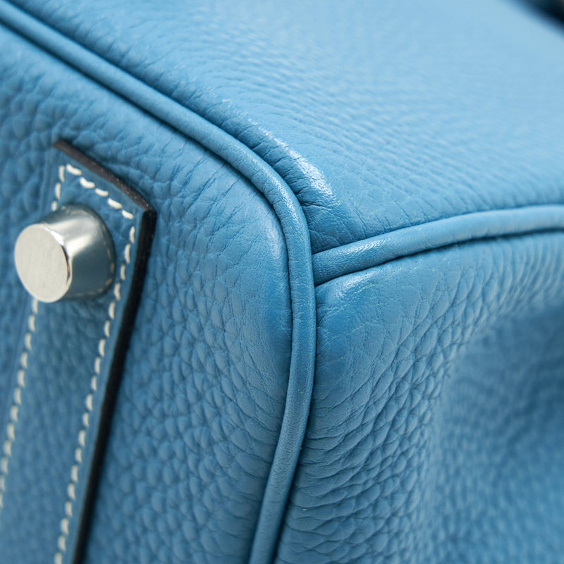 Hermes Birkin 25 Togo Blue Jeans SHW Square L