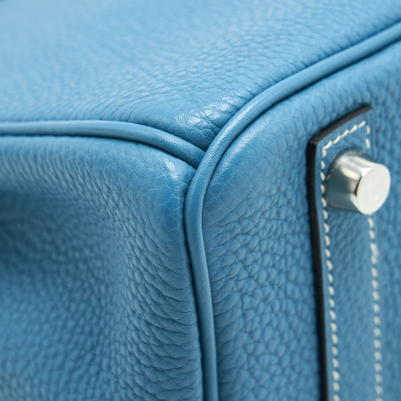 Hermes Birkin 25 Togo Blue Jeans SHW Square L