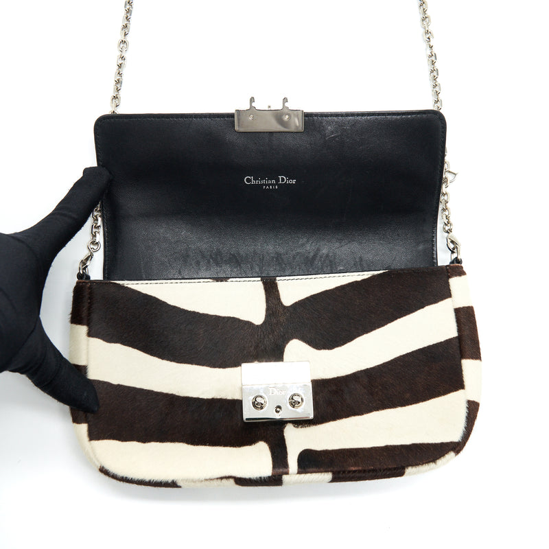 Dior Miss Dior Mini Bag With Chain Pony Hair Multicolour SHW