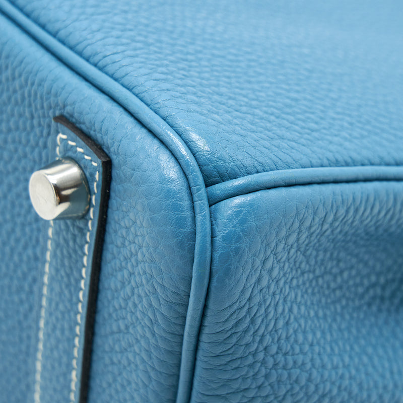 Hermes Birkin 25 Togo Blue Jeans SHW Square L