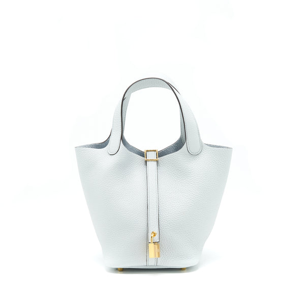 Hermes Picotin 18 Lock Bag Blue Pale GHW Stamp Z