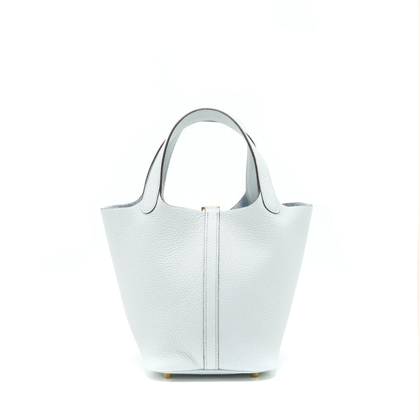 Hermes Picotin 18 Lock Bag Blue Pale GHW Stamp Z