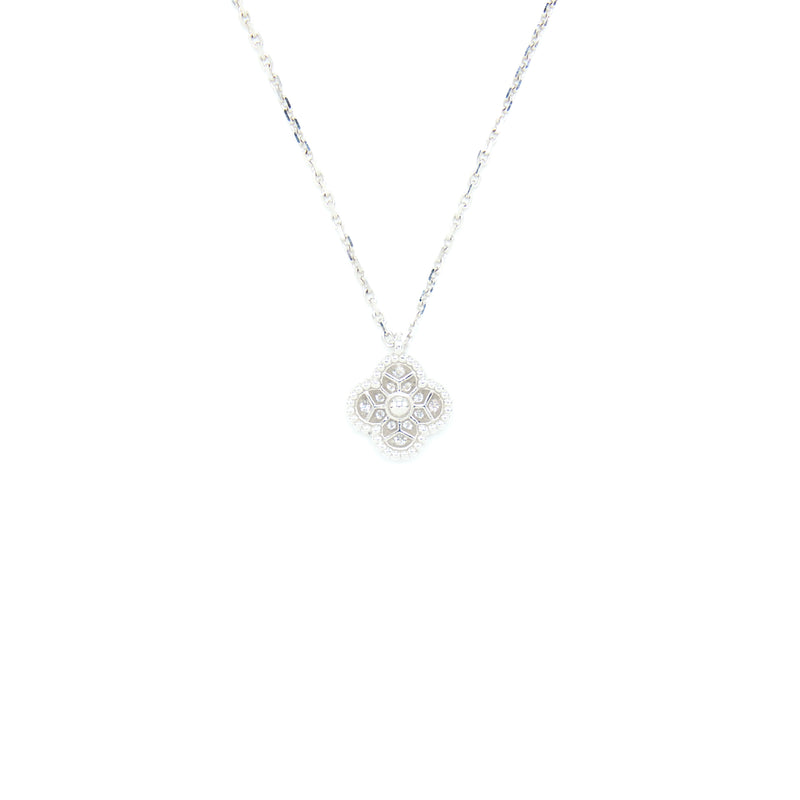 Van Cleef & Arpels Sweet Alhambra Pendant White Gold Diamonds