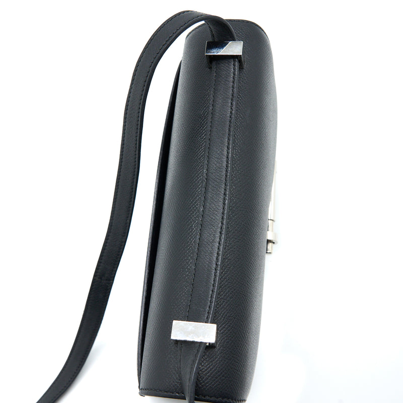 Hermes Sac Verrou 21 Epsom Black SHW Stamp A