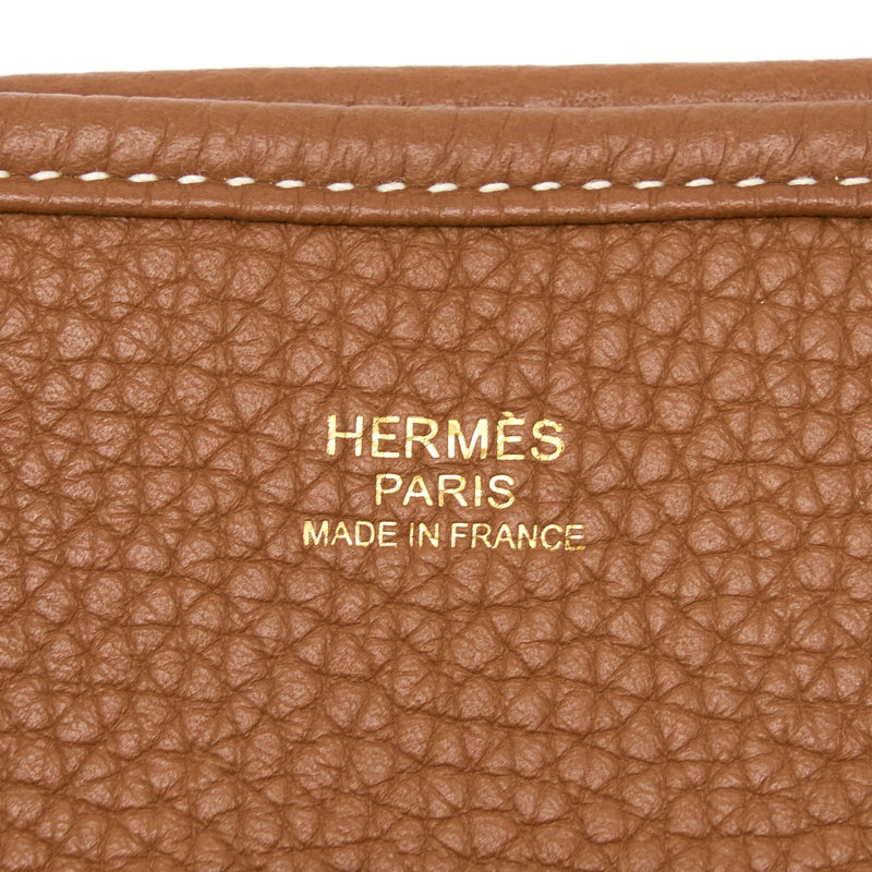 Hermes Evelyne 33 Clemence Gold GHW Stamp D