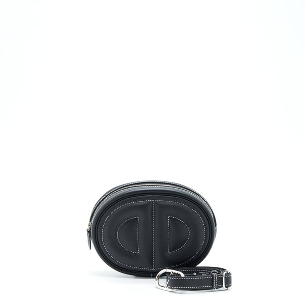 Hermes In The Loop Belt Bag Swift Black/ Blue Saphir SHW Stamp Z