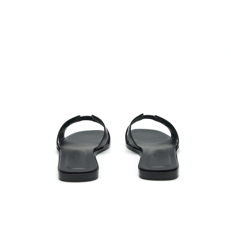 Hermes Size 37.5 Oran Sandal Box Black