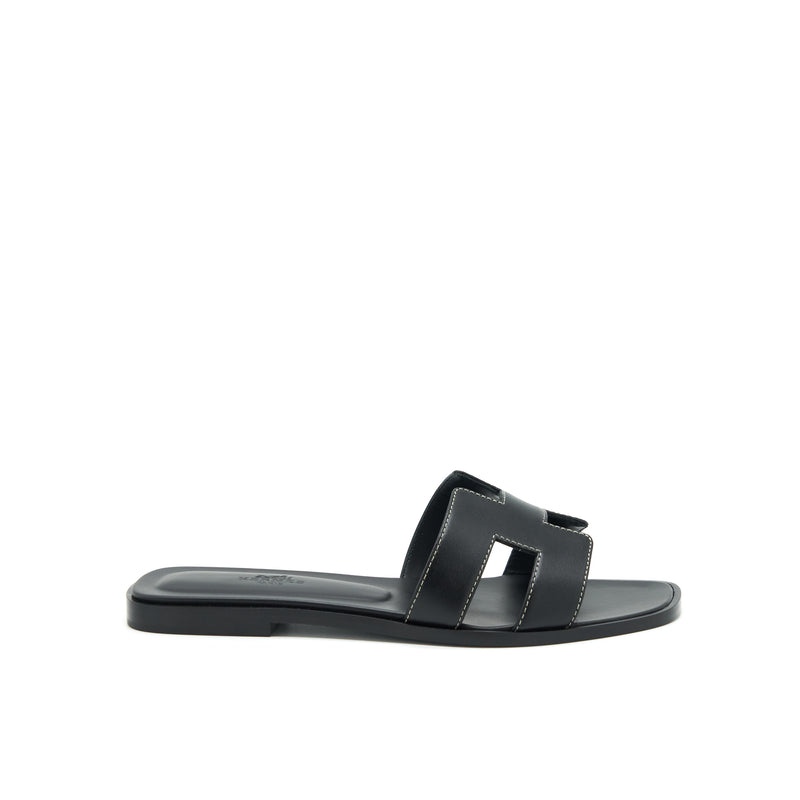 Hermes Size 37.5 Oran Sandal Box Black