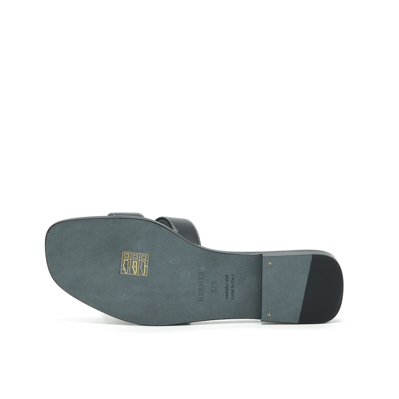 Hermes Size 37.5 Oran Sandal Box Black