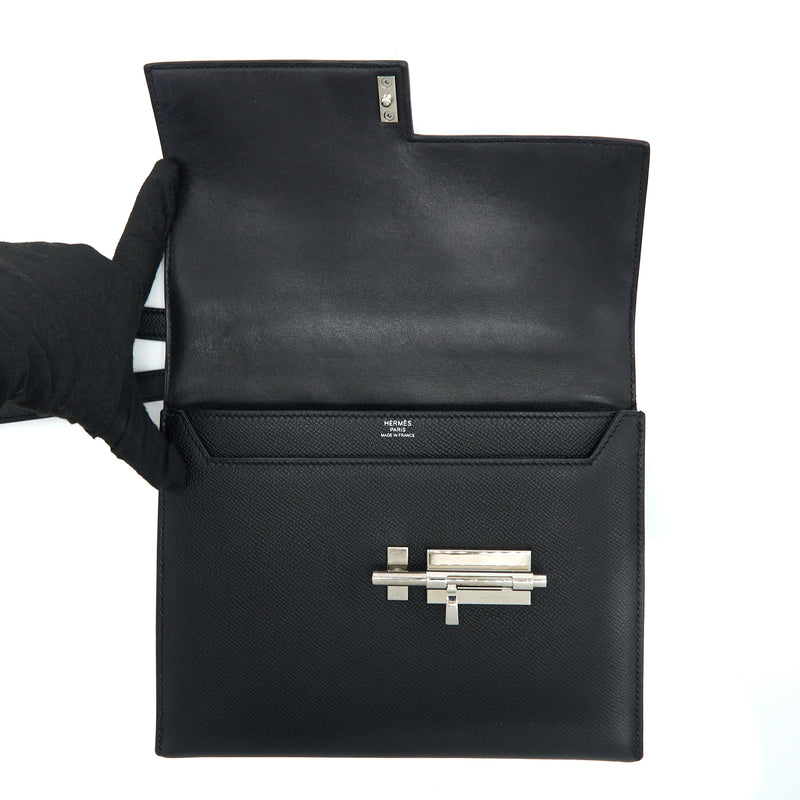 Hermes Sac Verrou 21 Epsom Black SHW Stamp A