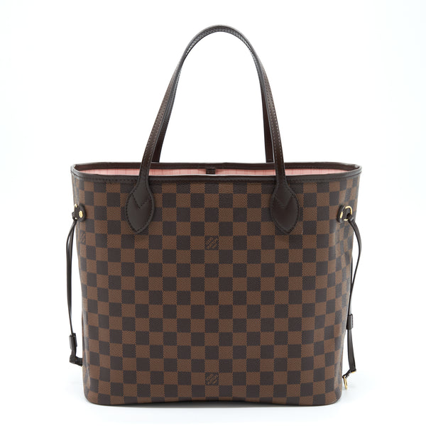Louis Vuitton Neverfull MM Damier Ebene Canvas / Rose Ballerine