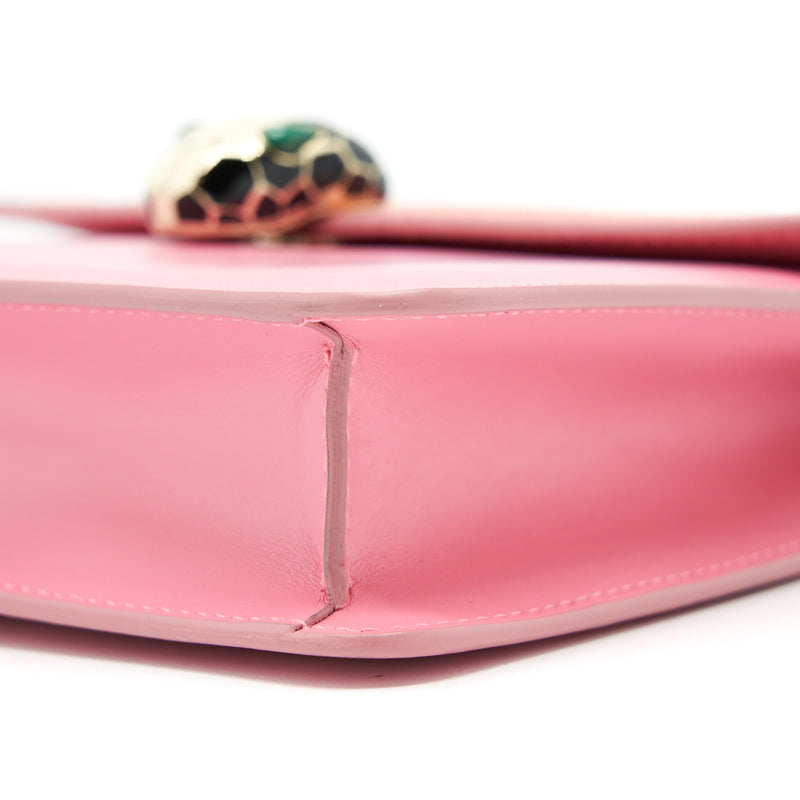 Bvlgari Serpenti Forever Crossbody Bag Gaulchat And Calfskin Light Pink LGHW