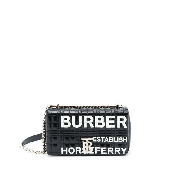 Burberry Small Horseferry Print Quilted Lola Bag Black SHW