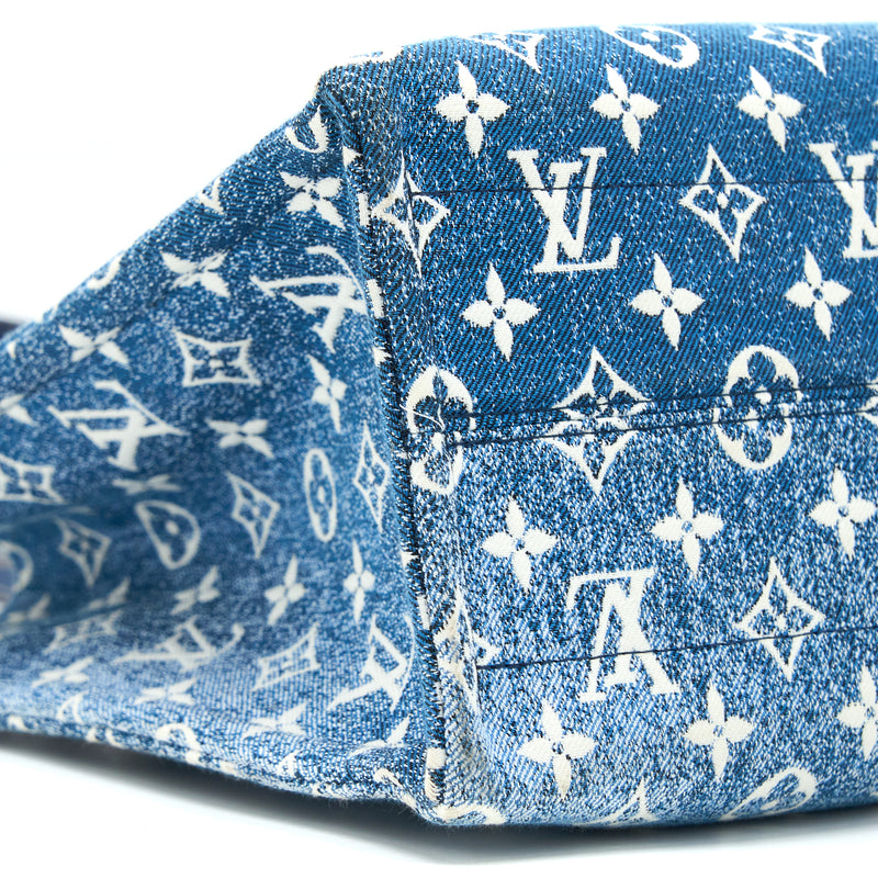 Louis Vuitton Onthego MM Monogram Denim Blue GHW