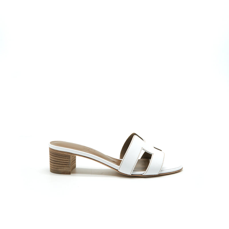 Hermes Oasis Sandal Blanc Size 35.5
