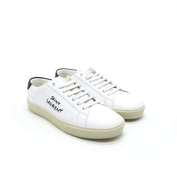 Saint Laurent Size 37 Court Classic Low Top Leather Sneakers