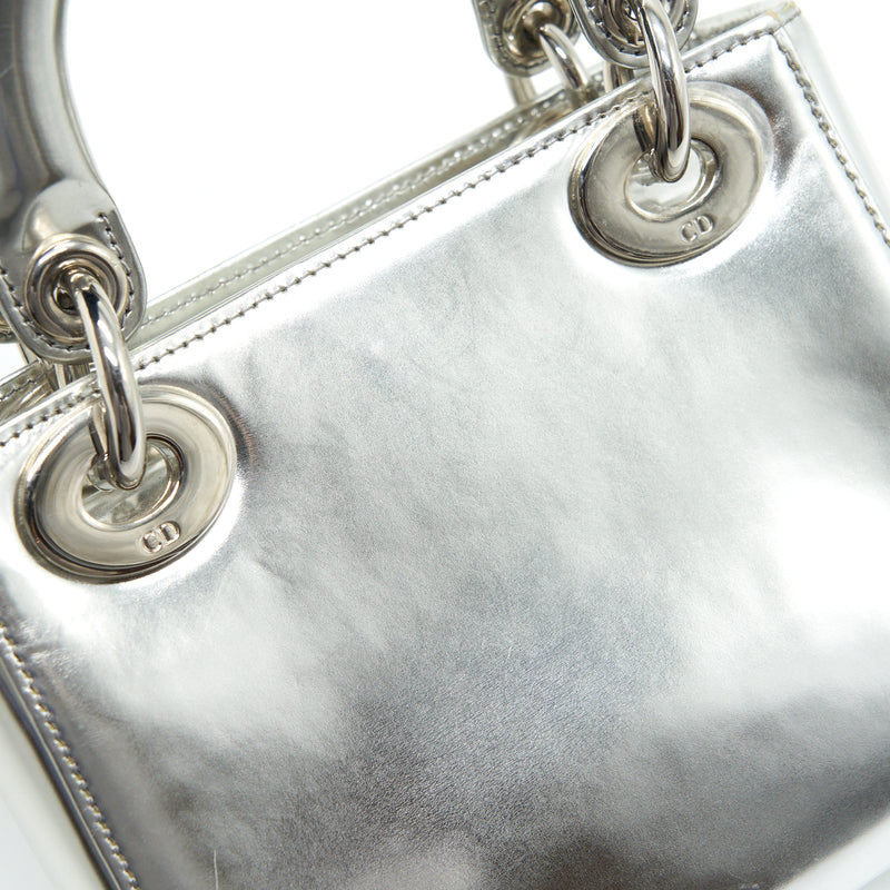 Dior Mini Lady Dior Metallic Silver SHW