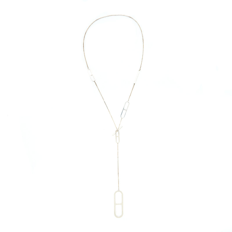 HERMES Sterling Silver Amulette Chaine d'Ancre Necklace 1296049 |  FASHIONPHILE