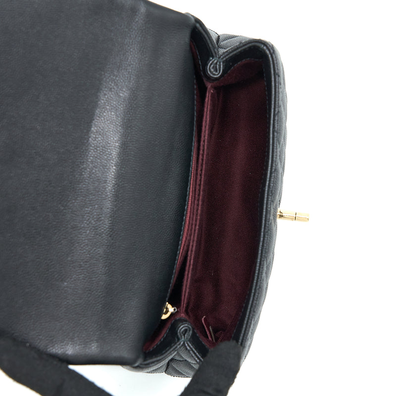 Chanel Small Coco Handle Caviar Black LGHW