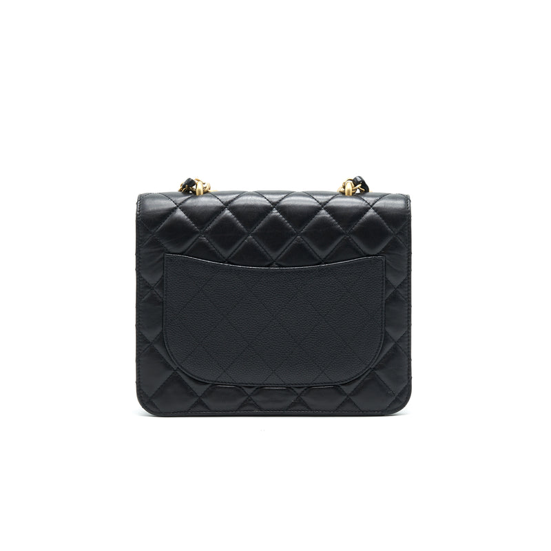 Chanel Quilted Calfskin and Caviar Flap Bag Black GHW