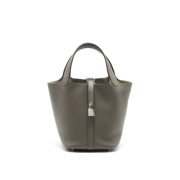 Hermes picotin 18 gris Etain SHW