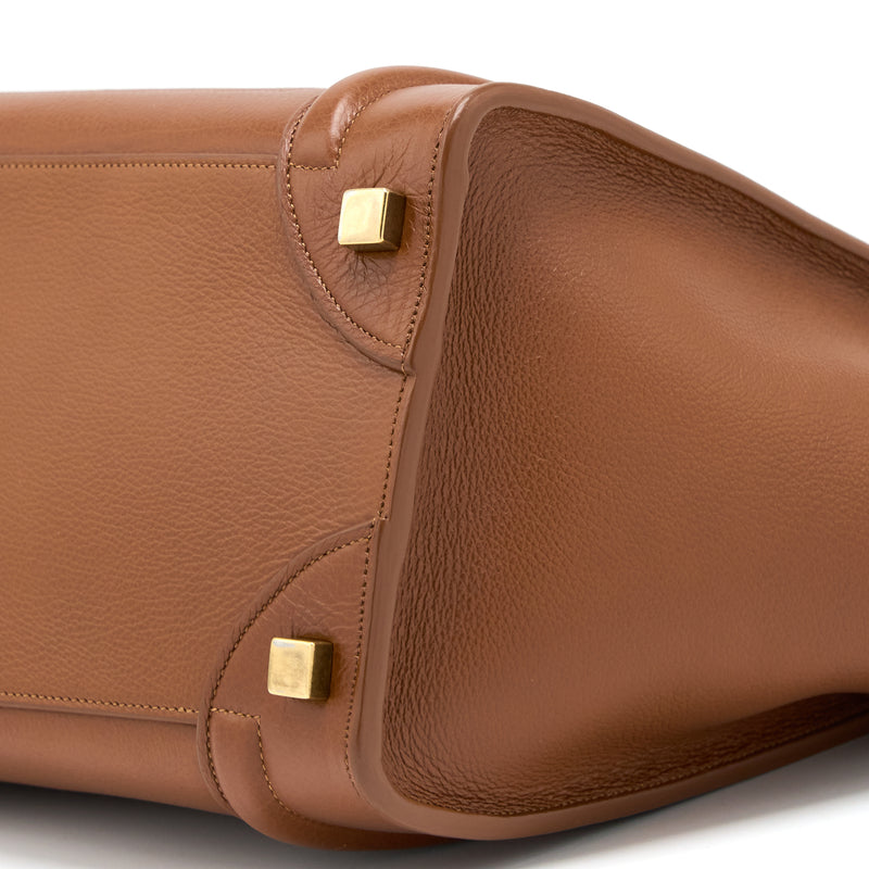 Celine Micro Luggage Bag Calfskin Brown GHW