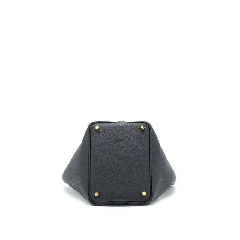 Hermes Picotin 18 Clemence Black GHW Stamp Z