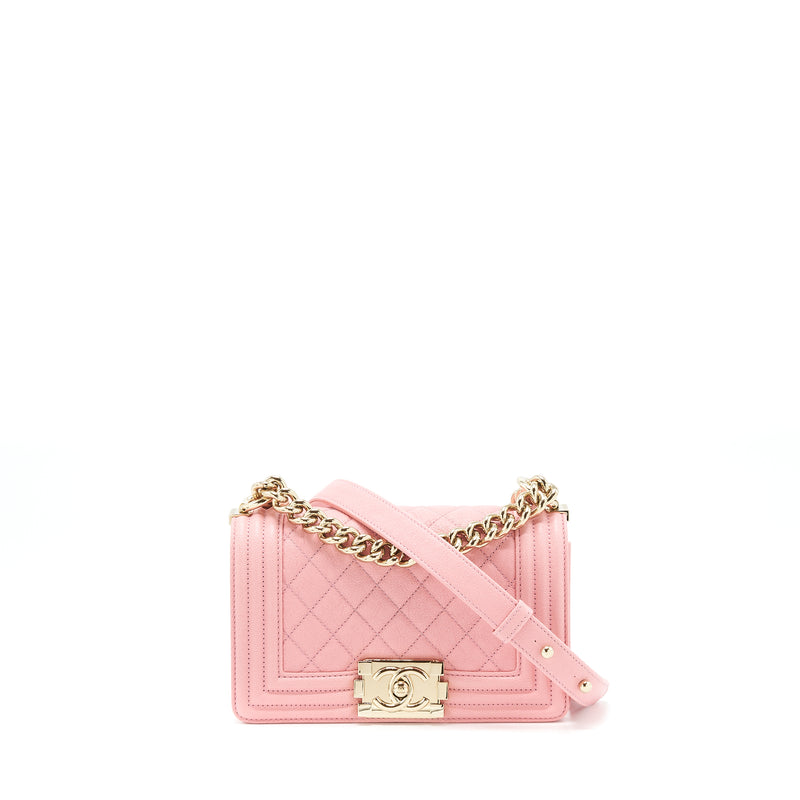 Chanel Small Boy Caviar Light Pink LGHW