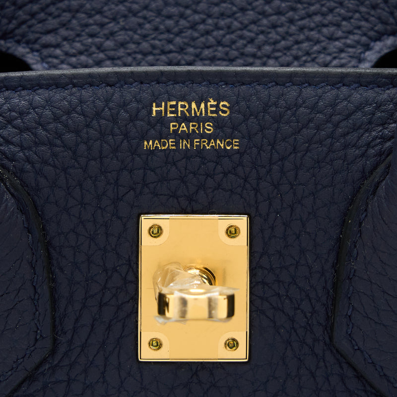 Hermes Birkin 25 Togo Blue Nuit GHW Stamp D