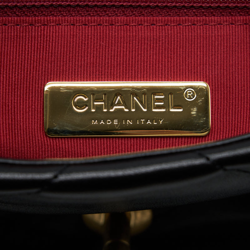 Chanel 19 Small Bag Lambskin Black Multicolour Hardware