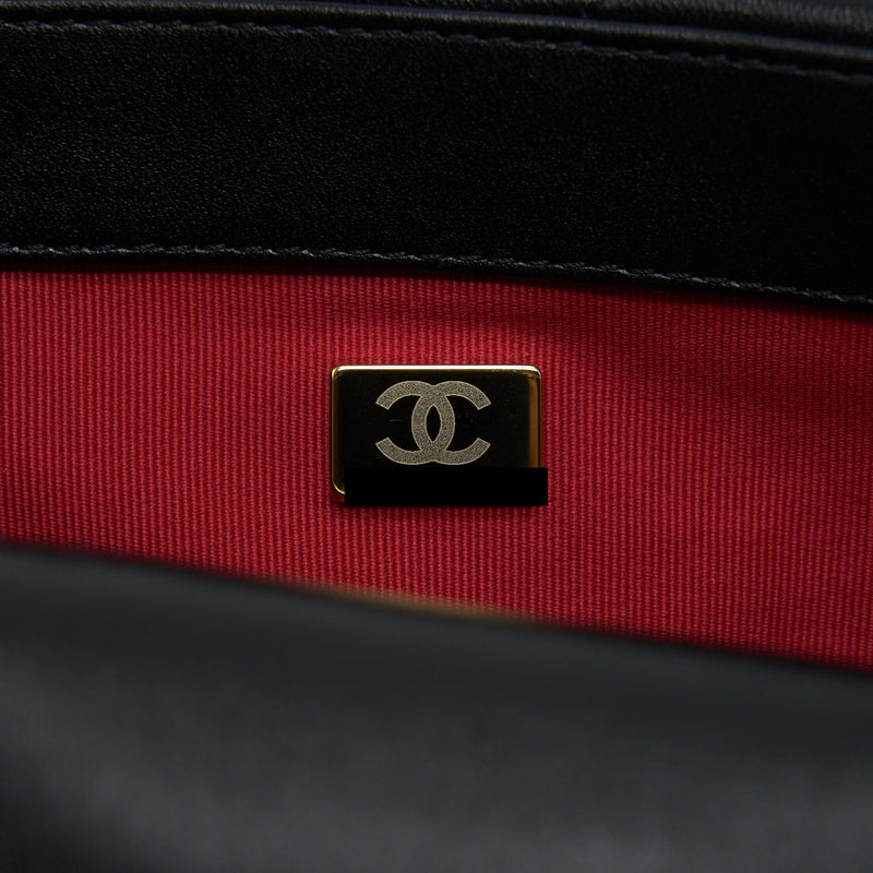Chanel 19 Small Bag Lambskin Black Multicolour Hardware