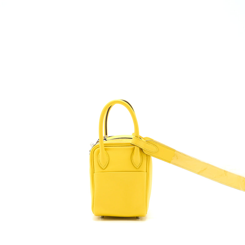 Hermes Mini Lindy Swift 9O Jaune De Naples SHW Stamp U