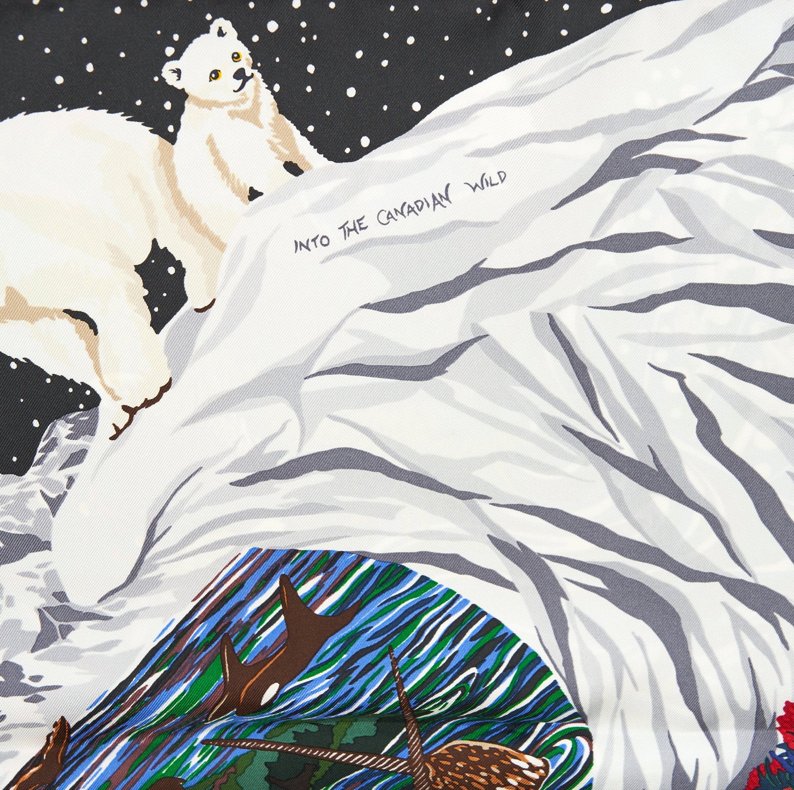 Hermes Silk Scarf Into The Canadian Wild 90x90cm