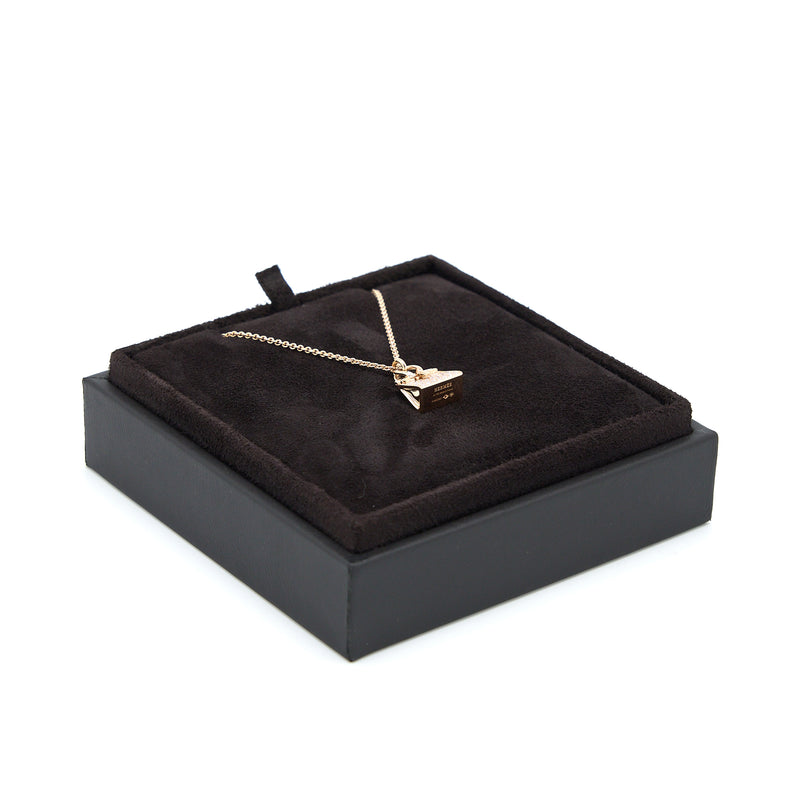 Hermes Amulettes Birkin Pendant Rose Gold With Diamonds