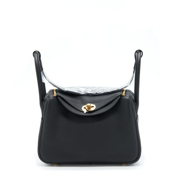 Hermes Lindy 26 Clemence Black GHW Stamp Z