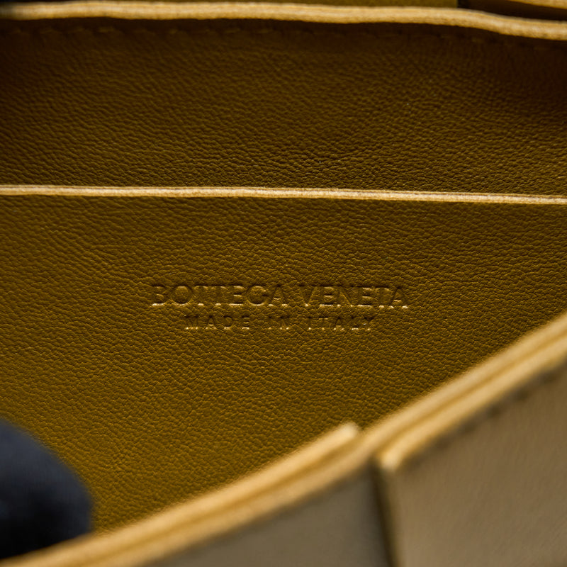 Bottega Venetta Mini Cassette Crossbody Bag Olive Brown LGHW