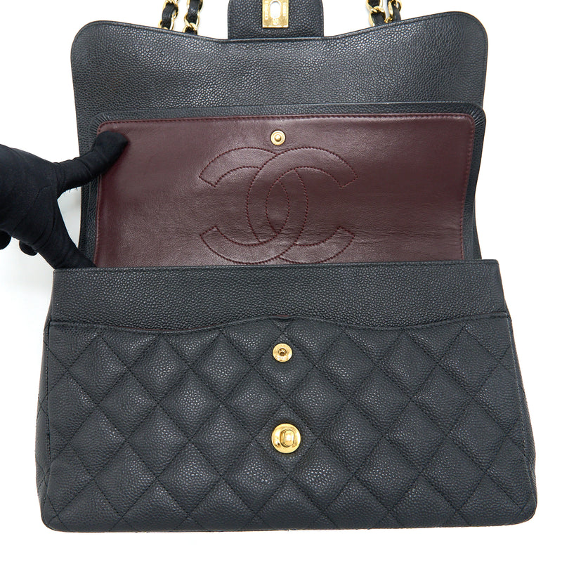 Chanel Classic Jumbo Double Flap Bag Caviar Black GHW