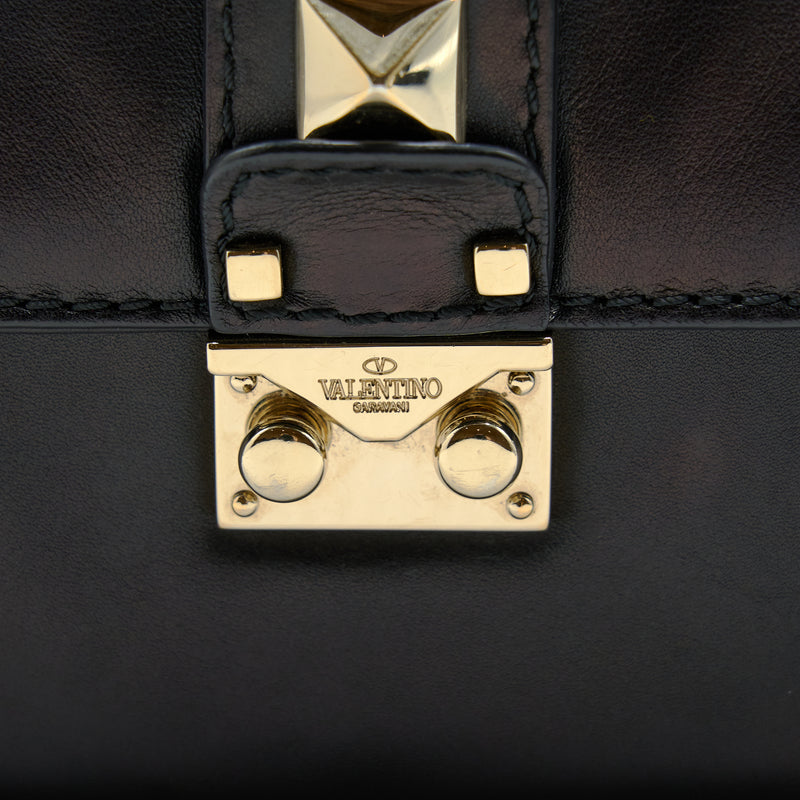 Valentino Small Rockstud Crossbody Bag With Chain Black LGHW