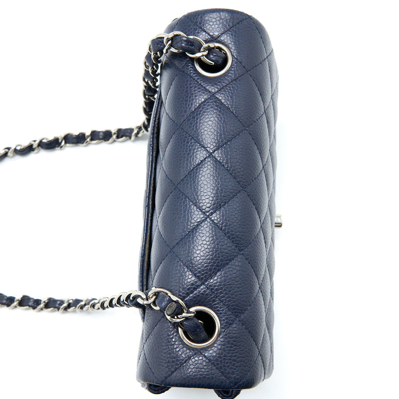 Chanel Classic Mini Rectangular Flap Bag Caviar Navy SHW