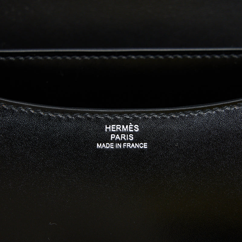 Hermes Mini Constance Box Black SHW Stamp Z