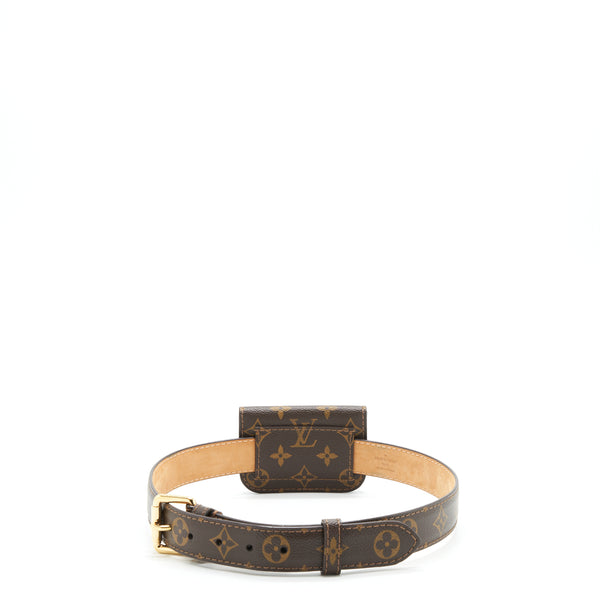 LOUIS VUITTON Size 80 Monogram Ceinture Pochette Solo Belt