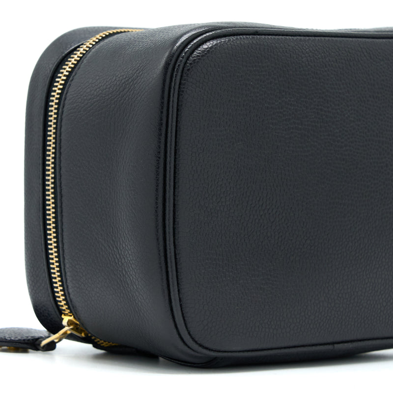 Chanel Vintage Vanity Case Caviar Black GHW